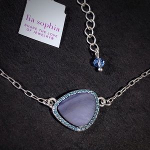 Lia Sophia Ocean Splash Blue MOP Necklace